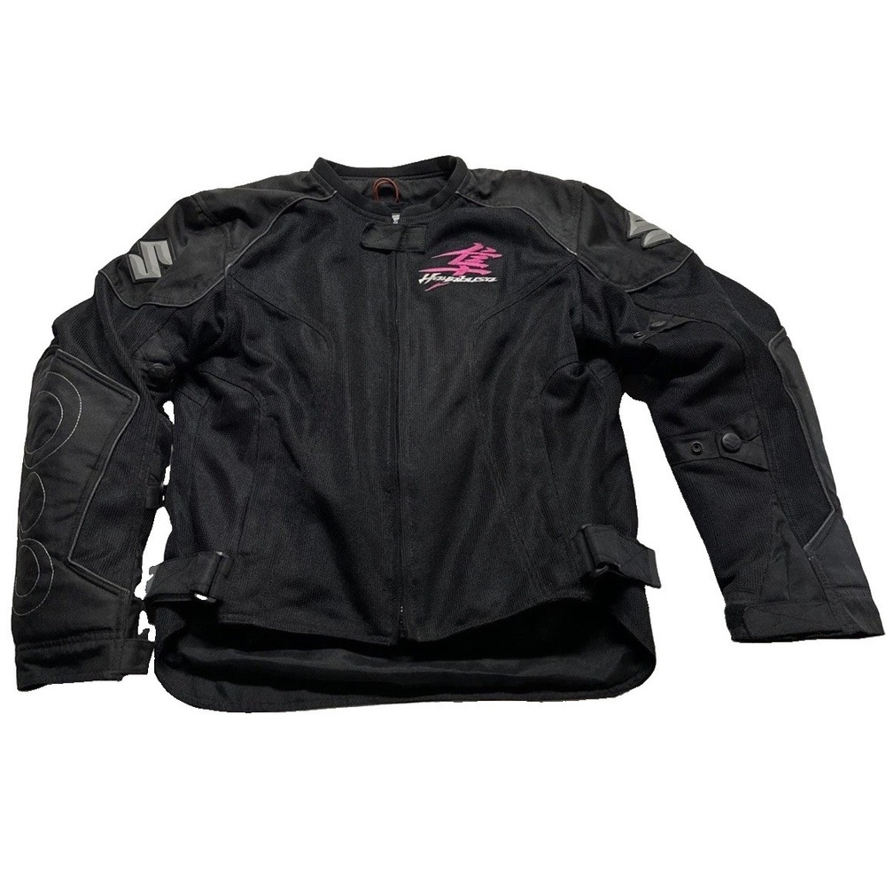Suzuki SG-1 Women's Hayabusa Mesh Motorcycle Bike Riding Jacket Black Large